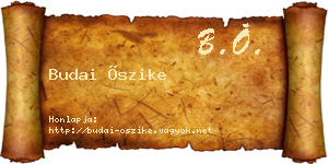 Budai Őszike névjegykártya